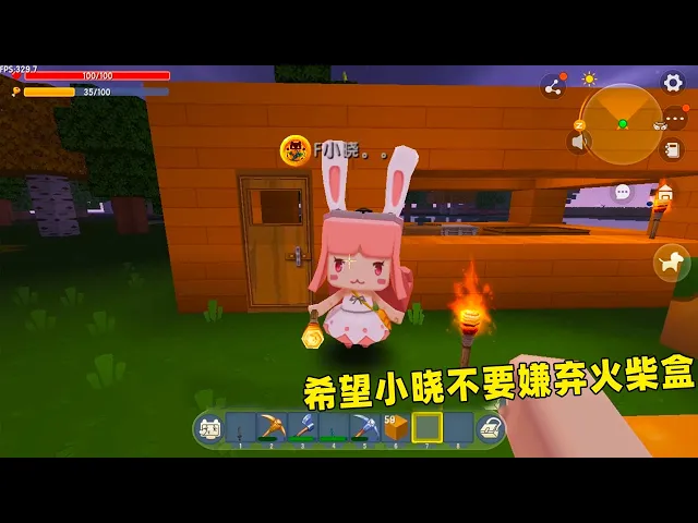 迷你世界: 生存5天时间,只有一间火柴盒,希望小晓不要嫌弃
